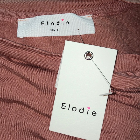 🎀ELODIE🎀FRONT KNOT DRAPE SHORT SLEEVE TEE🎀 - Picture 10 of 14